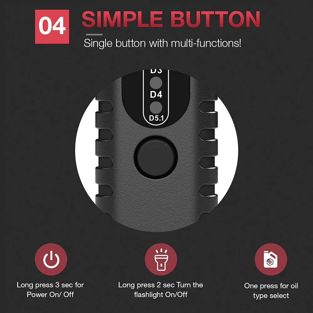 Brake Fluid Tester, Auto Brake Diagnostic Testing Tool, Hydraulic Fluid/Liquid/Oil Moisture Analyzer With 9 Led Indicators For D