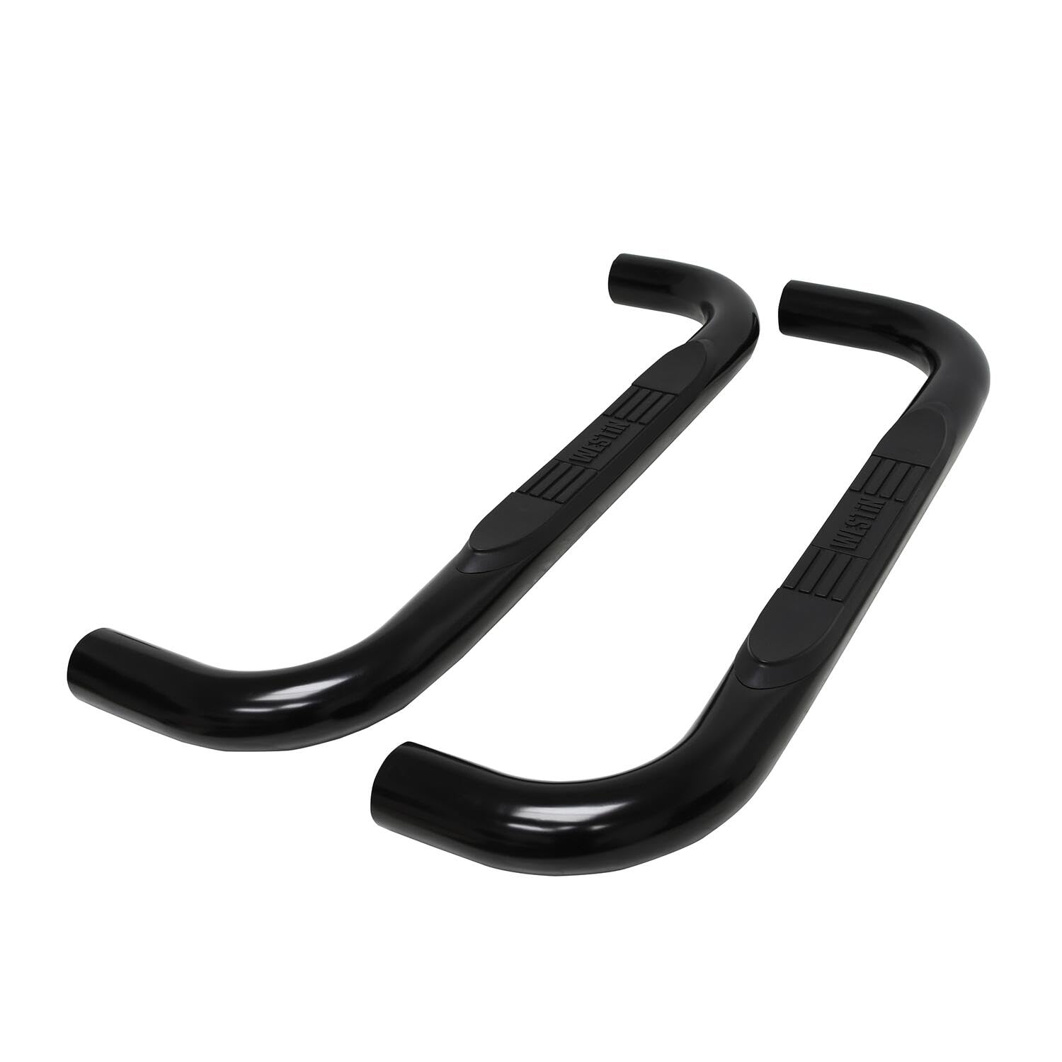 Westin 23-4115 E-Series 3 Round Nerf Bars Fits 2019-2024 Silverado Sierra 1500 Standard Cab Black Pair