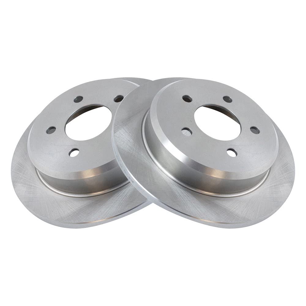 Trq Rear Brake Rotors Set Solid Compatible With 1996-2002 Ford Crown Victoria Lincoln Town Car Mercury Grand Marquis