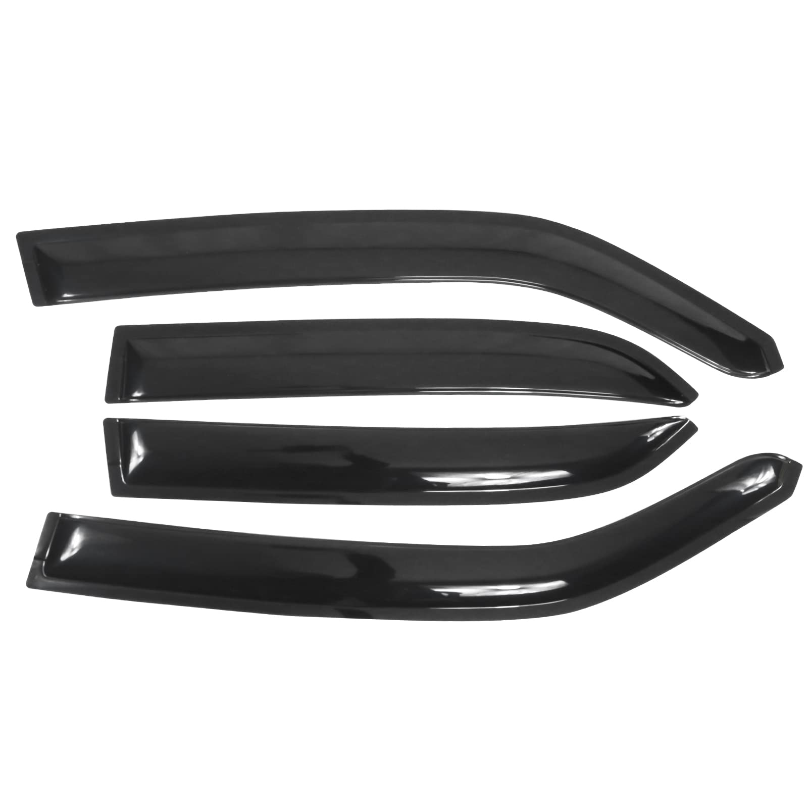 IKON MOTORSPORTS, Tape on External Window Visors Compatible with 2005-2010 Chrysler 300, 2005-2008 Dodge Magnum, Slim Style Acry
