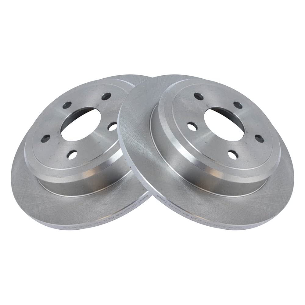 Trq Rear Brake Rotors Set Vented Compatible With 2006-2010 Jeep Commander 2005-2010 Grand Cherokee