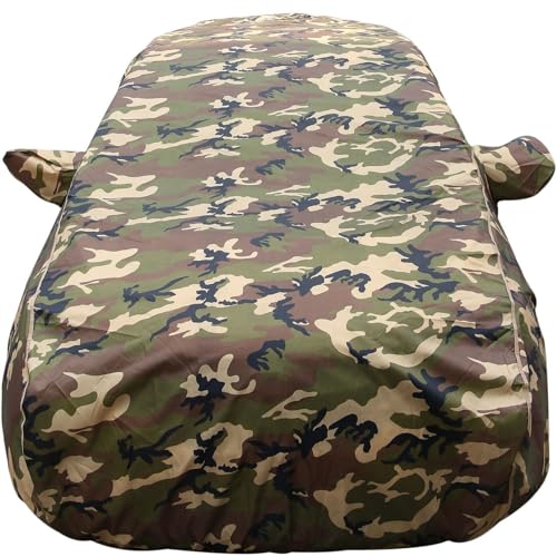 Altroz Waterproof Car Cover With Mirror Pockets, Jungle Print Army Design, 4X4 American Matty,Triple Stitched, Compatible With T