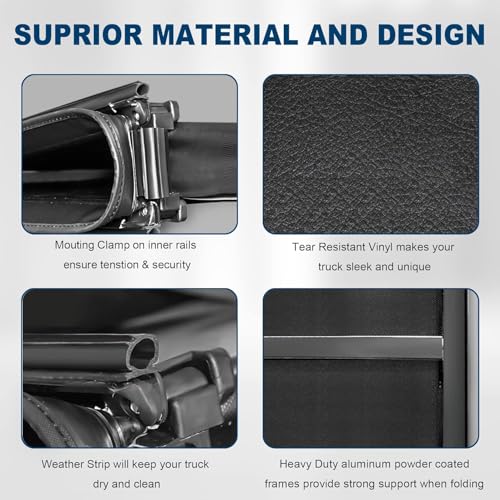 MOSTPLUS Soft Quad FOLD Truck Bed Tonneau Cover for 2002-2026 Dodge Ram 1500 & 2003-2026 Ram 2500/3500 - 6