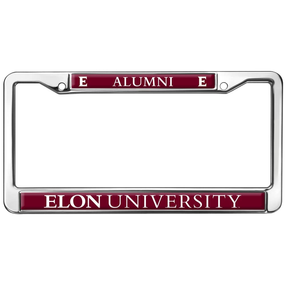 Elon University Alumni Logo Full Size Standard License Plate Metal Frame