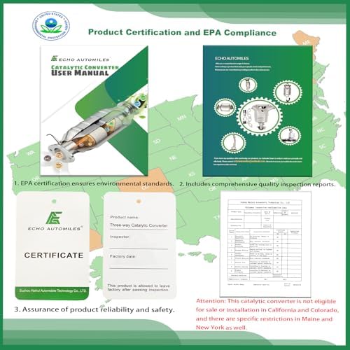 ECHO AUTOMILES Catalytic Converter Compatible with Dodge Grand Caravan/Journey 2011-2019, Chrysler Town & Country 2011-2016, Rou