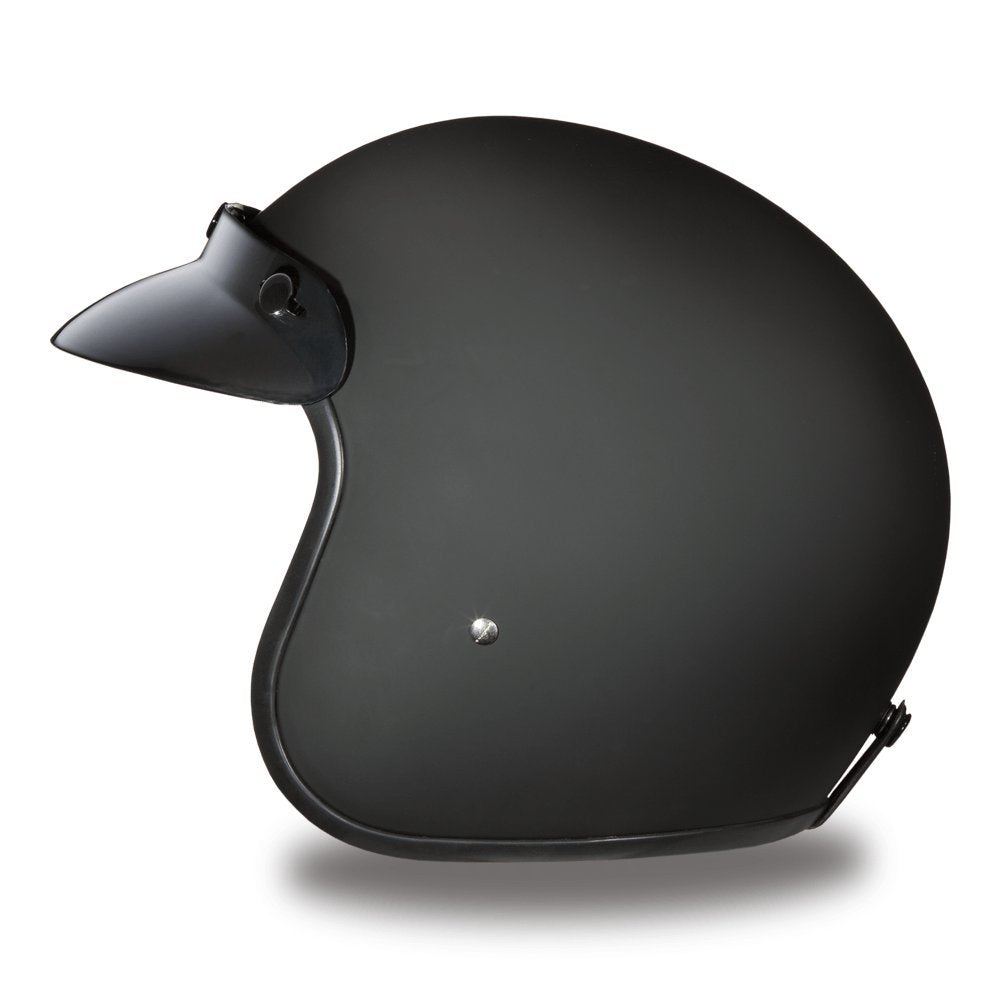 Daytona Helmets 3/4 Open Face Motorcycle Helmet - Dot Approved [Dull Black] [4Xl]