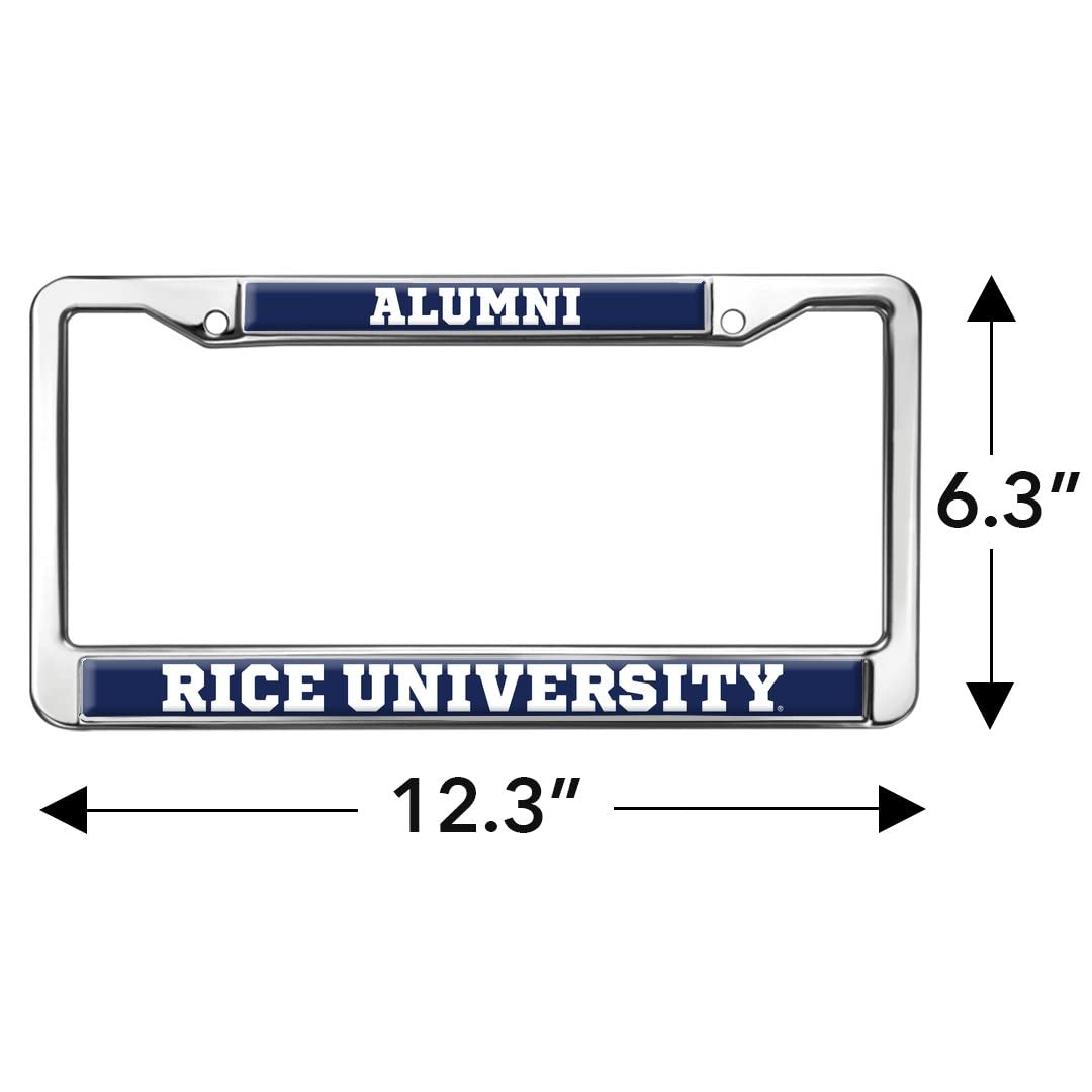 Rice University Alumni Logo Full Size Standard License Plate Metal Frame