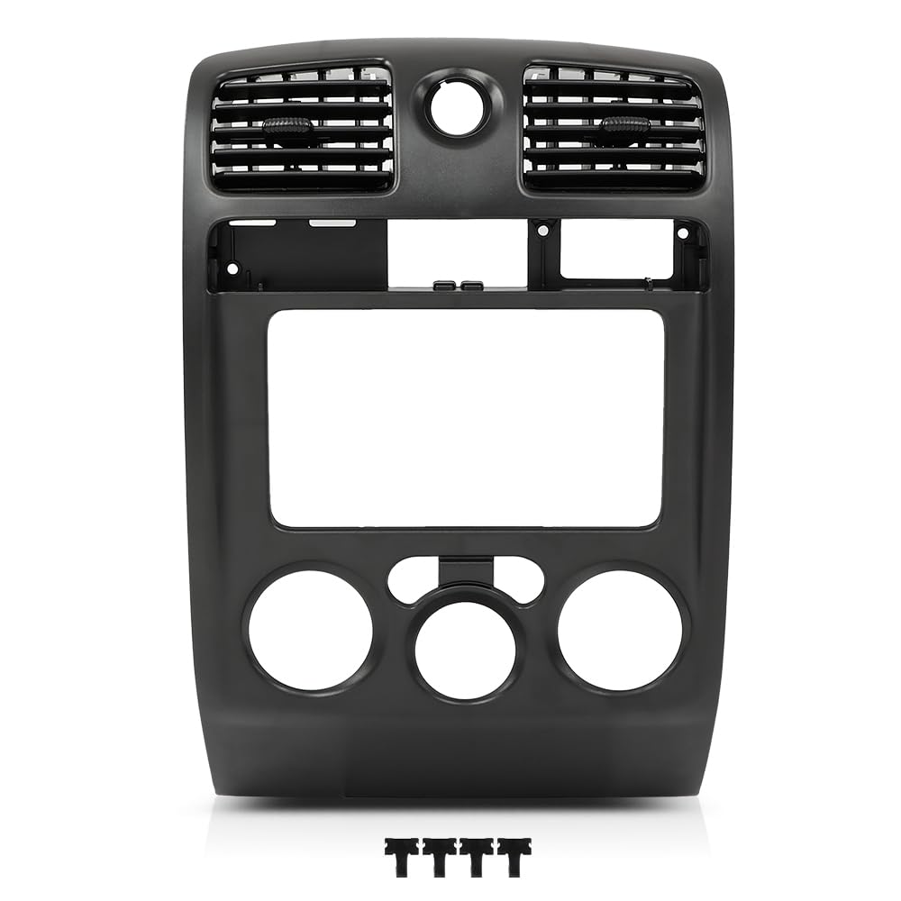 G-PLUS Radio Dash Bezel Trim Panel Compatible with Chevy Colorado GMC Canyon 2004-2012 Black