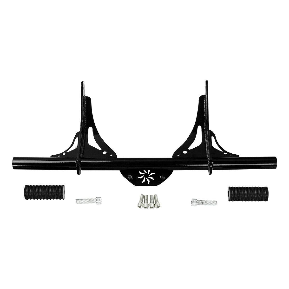 WOWTK Highway Peg Crash Bar for Harley Dyna 2006-2017, Iron, Gloss Black, Model TK-G-0097-1-B
