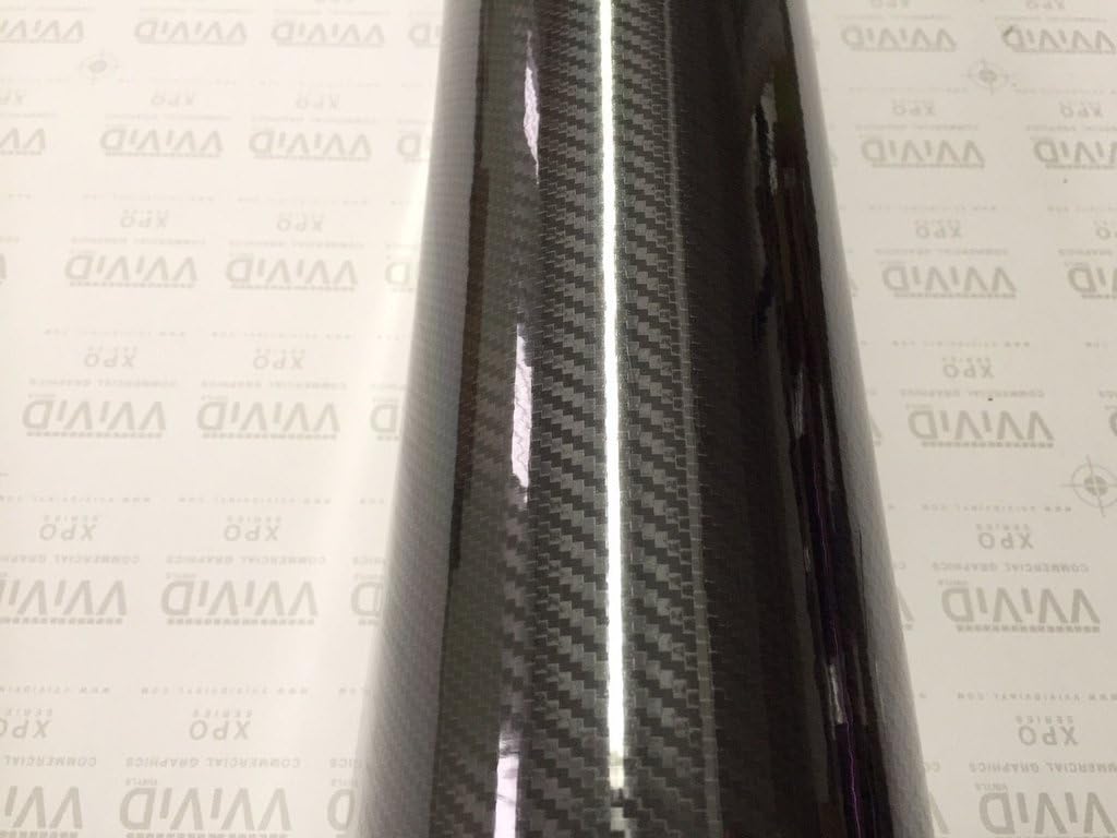 Vvivid Epoxy High Gloss Black Carbon Vinyl Automotive Wrap Film Diy Easy To Install No Mess (2Ft X 5Ft)
