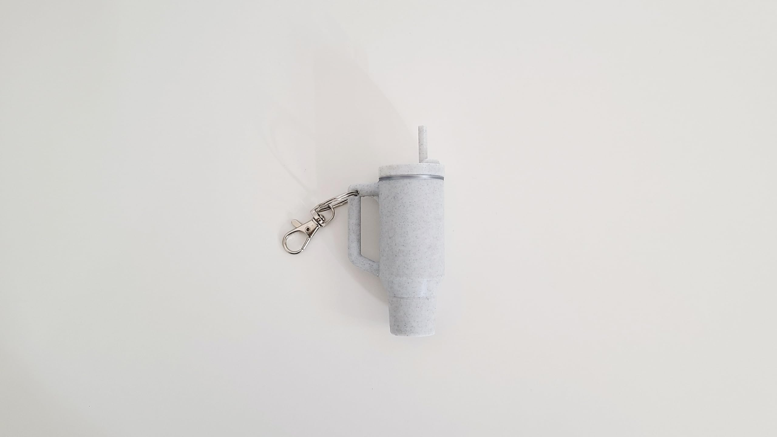 Miniature Stanley Tumbler Cup Replica Keychain - 3D Printed Desk Accessory (3 Pack: Marble)