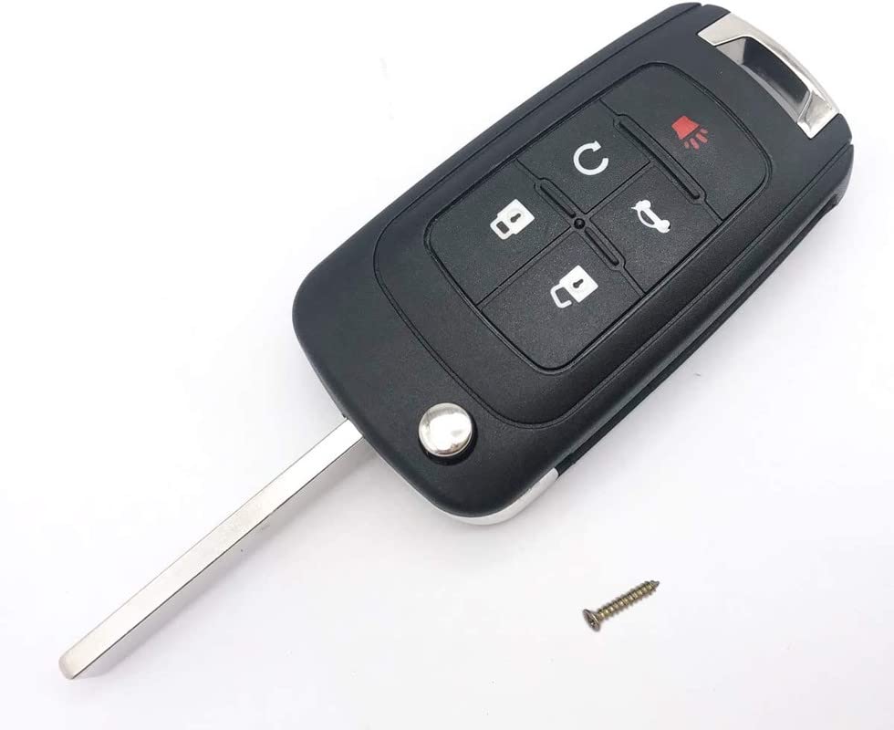 Horande Key Fob Cover Case for Chevy Malibu Cruze Camaro Volt Equinox Sonic - 5 Buttons Replacement Shell OHT01060512