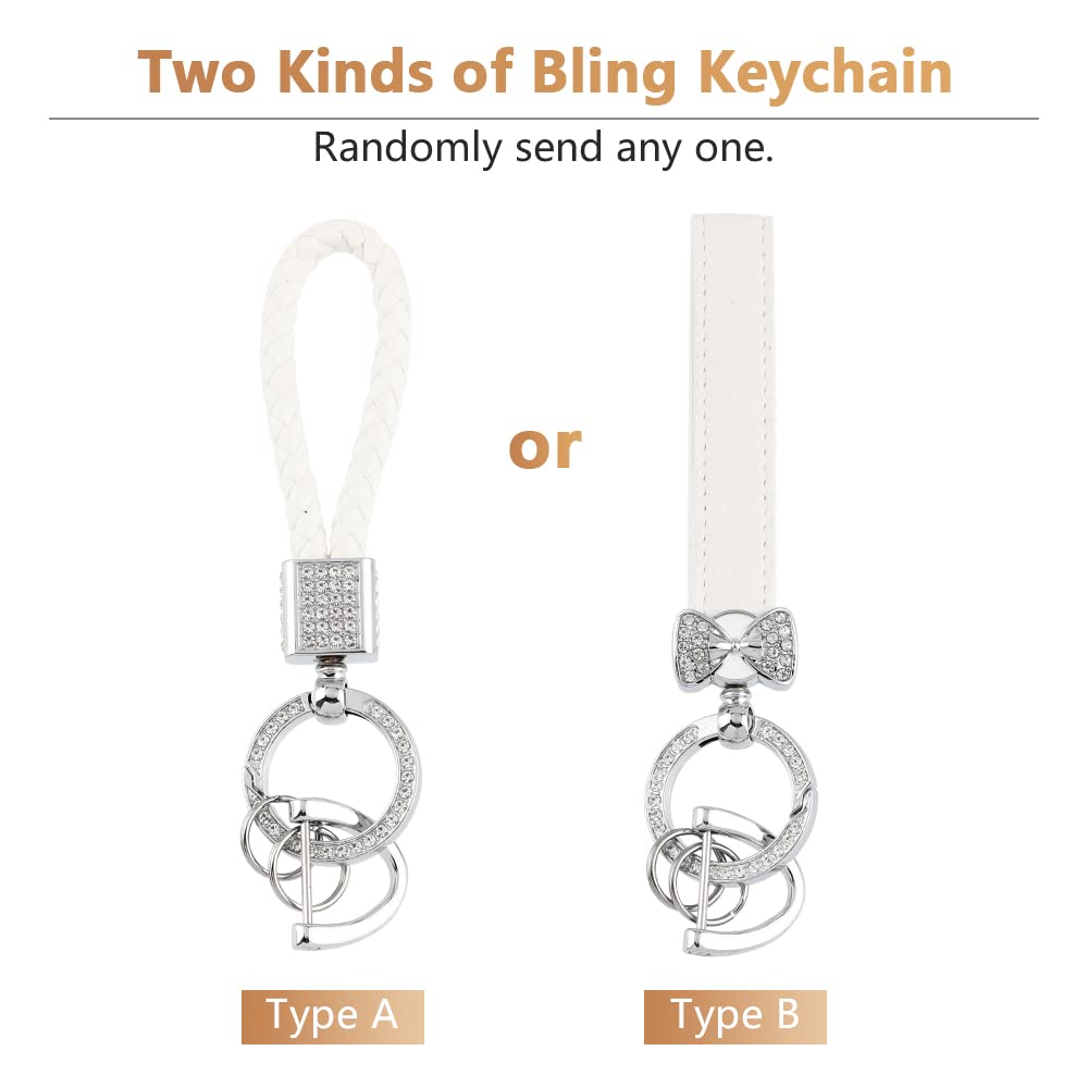 Pifoog White Key Fob Cover For Jeep Grand Cherokee Compass Renegade Accessories Tpu Soft Car Keys Case Shell Protector Bling Keychain 5 Buttons Girly Women Cute