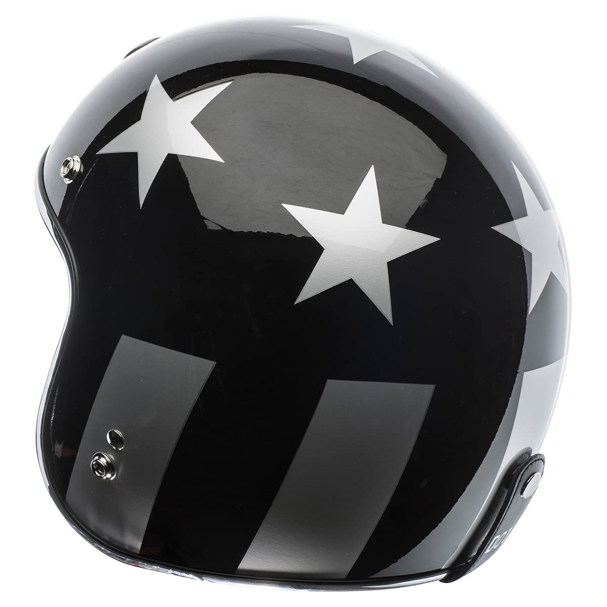 Torc Unisex-Adult Open-Face Style T-50 3/4 Retro Motorcycle Helmet With Graphic (Gloss Black Captain, X-Small)