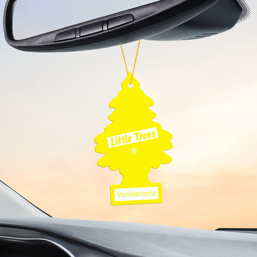 Little Trees Air Fresheners Car Air Freshener. Hanging Tree Provides Long Lasting Scent For Auto Or Home. Vanillaroma, 24 Air Fr