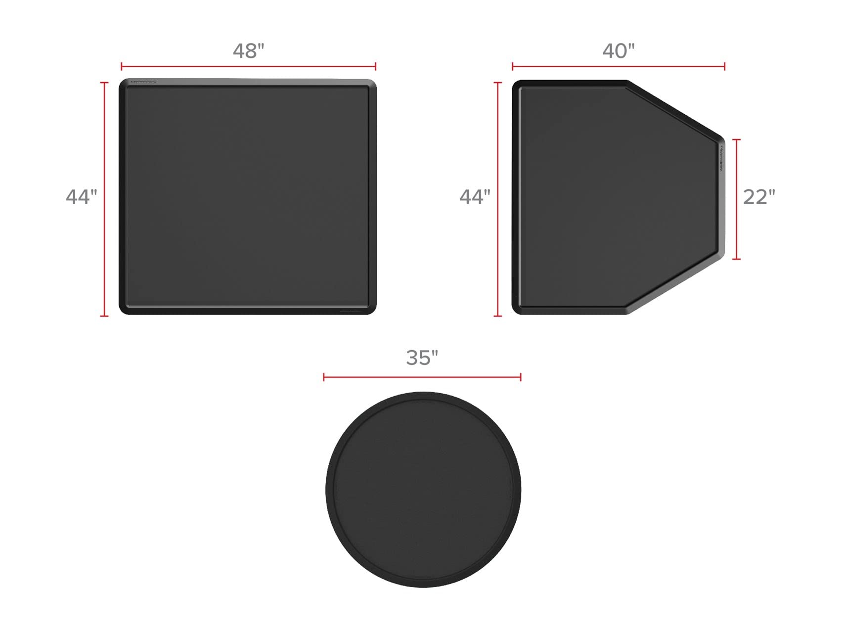 WeatherTech All-Purpose Mat - Multi-Use Mat for Everyday Living - 40'' x 44'' - Angled - Black (APM4044B)