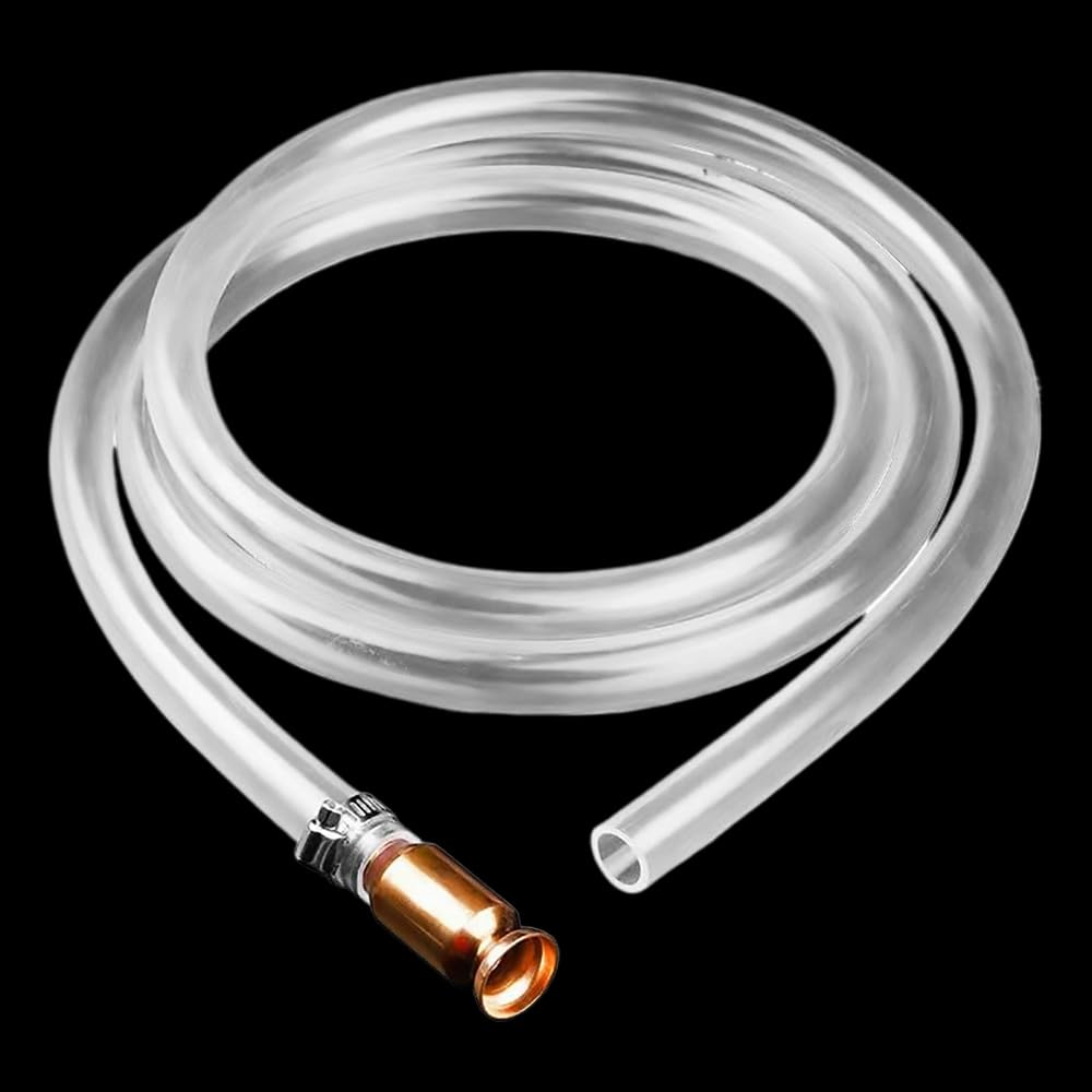 Shaker Siphon Hose for Fuel Transfer Pump 1/2 Copper Valve Syphon Hose Gas Siphon Pump for Gasoline, Oil, Diesel, Water, Liqui