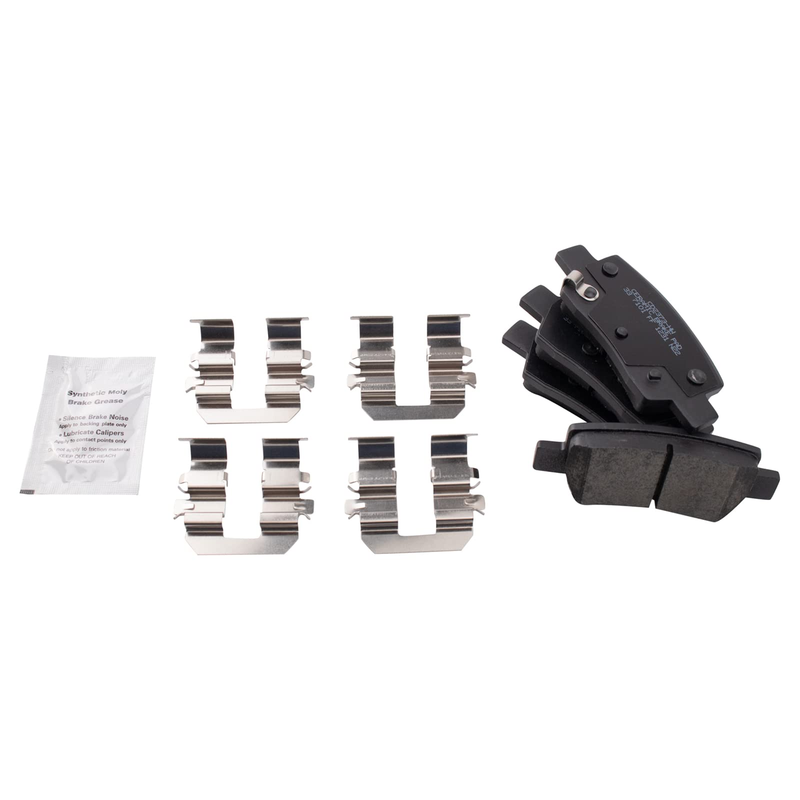 TRQ Rear Brake Pads Ceramic Compatible with 2021 Kia Seltos