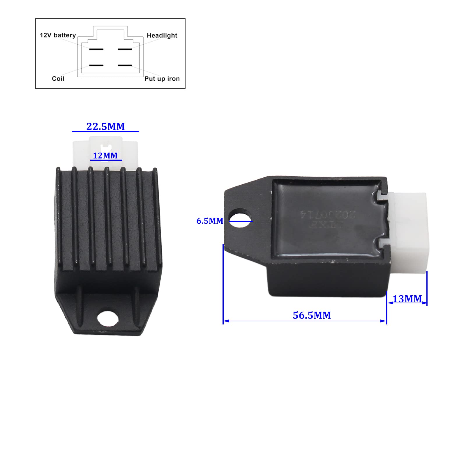 12V 4 Pin Voltage Rectifier Regulator (Half Wave)