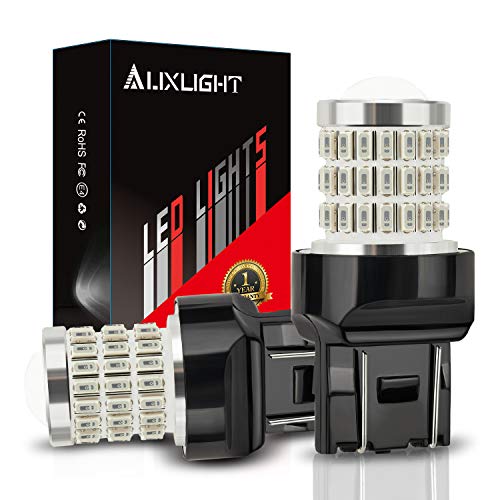 Auxlight 7440 7441 7443 7444 T20 992 W21W Led Bulbs Brilliant Red, Ultra Bright 57-Smd Led Replacement For Brake/Tail Lights, Blinker Lights, Turn Signal/Parking Or Running Lights (Pack Of 2)