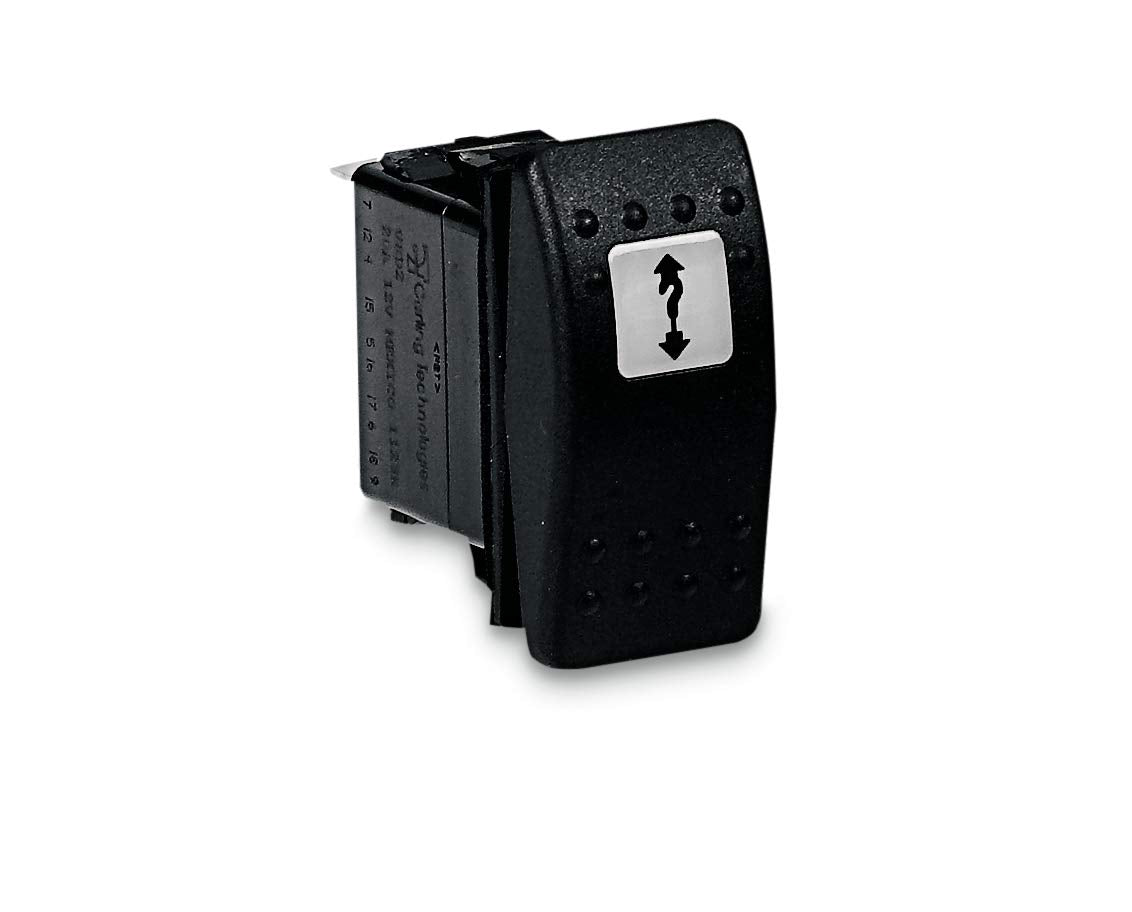 WARN Lighted Dash Rocker Switch Kit, Black, Model 99897, Plastic Material
