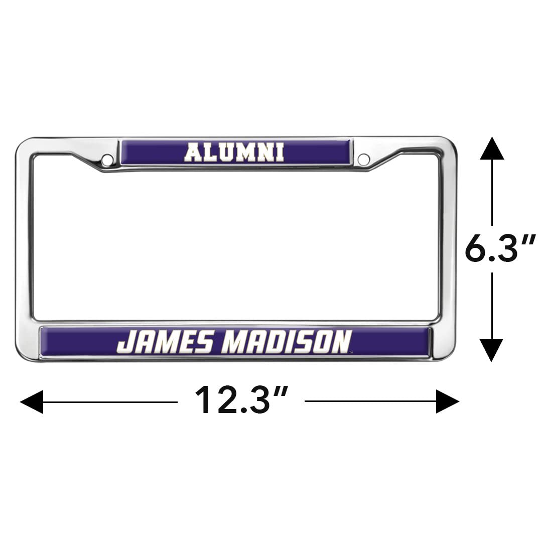James Madison University Alumni Logo Full Size Standard License Plate Metal Frame