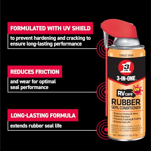 3-IN-ONE RVcare Rubber Seal Conditioner, 11 OZ, Model 120138-S, Two-Way Spray