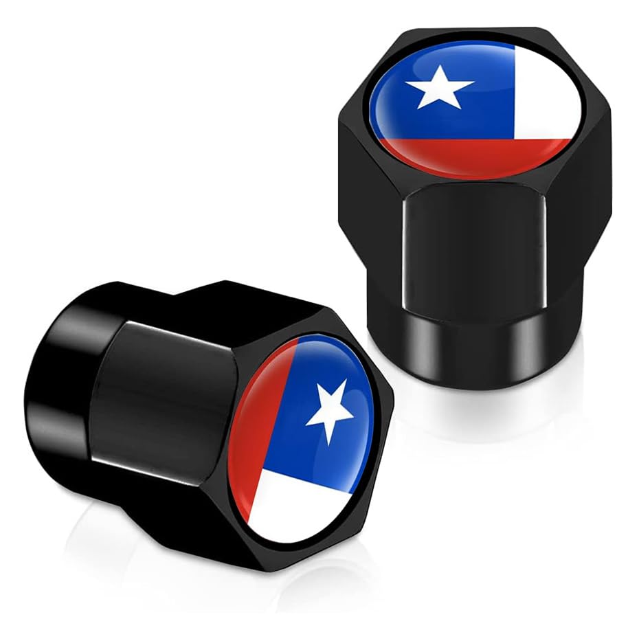 4Pcs Tire Valve Stem Caps Explosion Valve Cover Aluminum Alloy Compatible with Car Truck SUV Texas Car Accessories