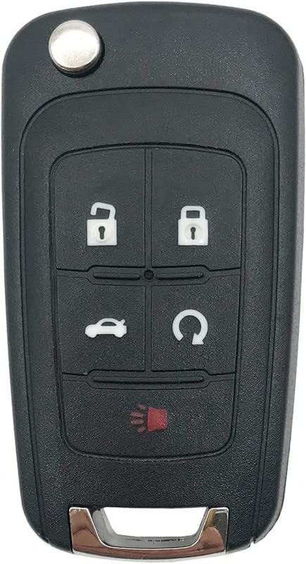Horande Key Fob Cover Case for Chevy Malibu Cruze Camaro Volt Equinox Sonic - 5 Buttons Replacement Shell OHT01060512