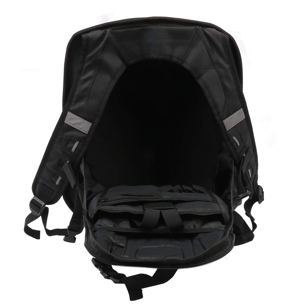 Jfg Racing Motorcycle Backpack, Universal Helmet Backpack Laptop Backpack 30L Hard Shell Large Capacity Black