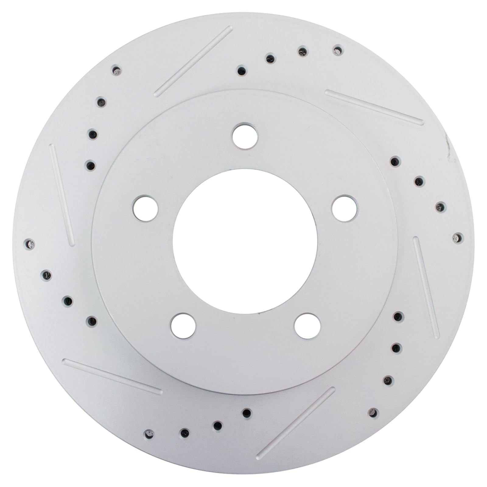 Trq Front Performance Brake Rotors Set Premium G-Coated Cross Drilled & Slotted Compatible With 1997-2002 Ford Expedition 1998-2