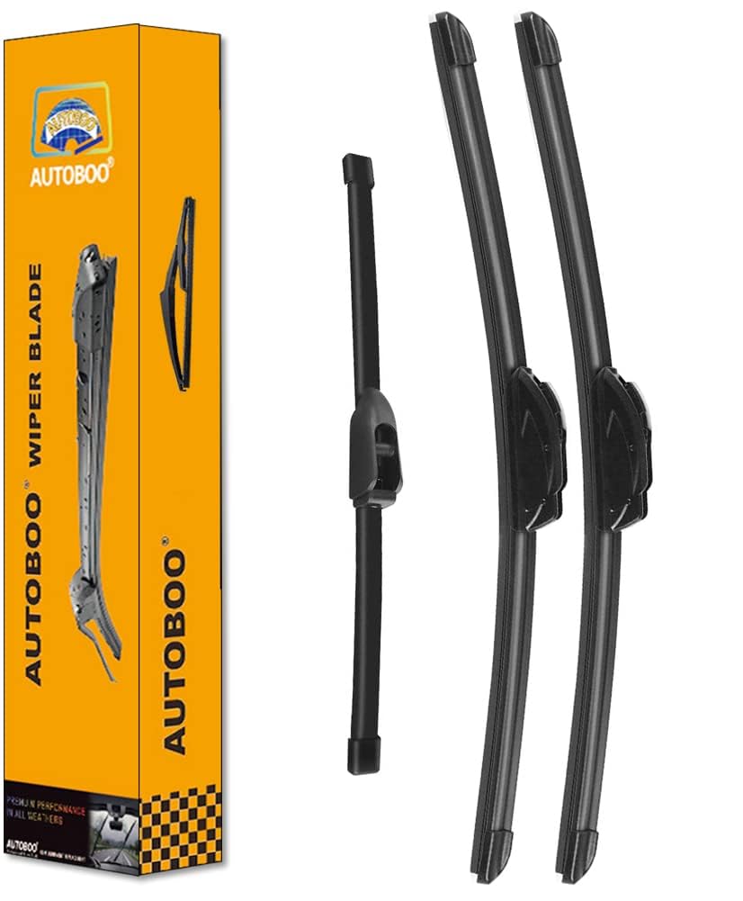 Autoboo 24''+20'' Windshield Wipers With 10'' Rear Wiper Blade Sets Replacement For Kia Soul 2020 2021 2022 2023 -Original Facto