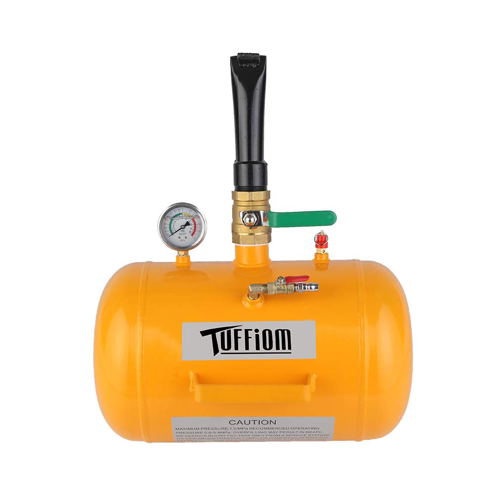 TUFFIOM 5 Gallon Air Tire Bead Blaster Seater w/Pressure Gauge & Handle, Wheel Seating Tool Inflator Tank for Truck ATV, 85-116P