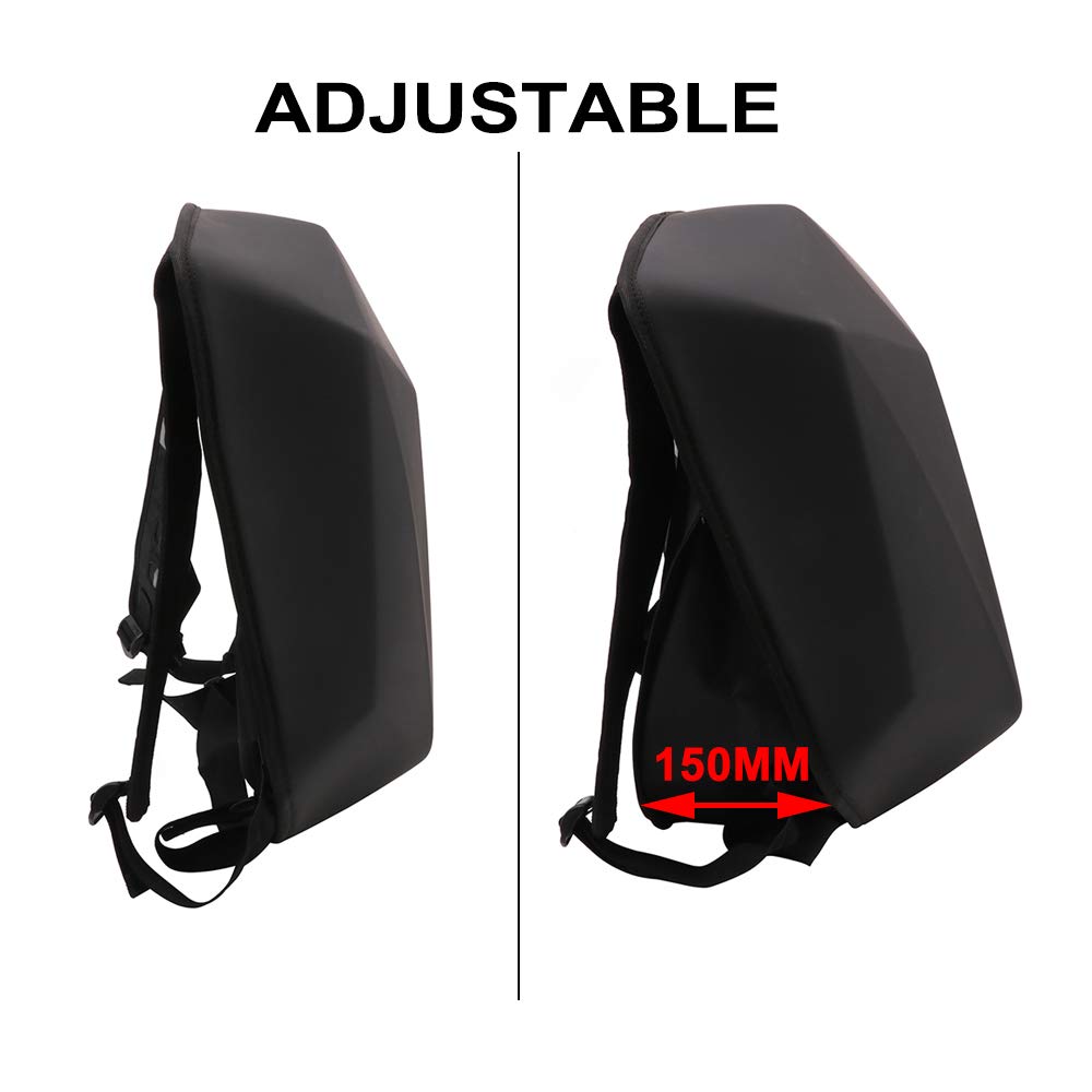 Jfg Racing Motorcycle Backpack, Universal Helmet Backpack Laptop Backpack 30L Hard Shell Large Capacity Black