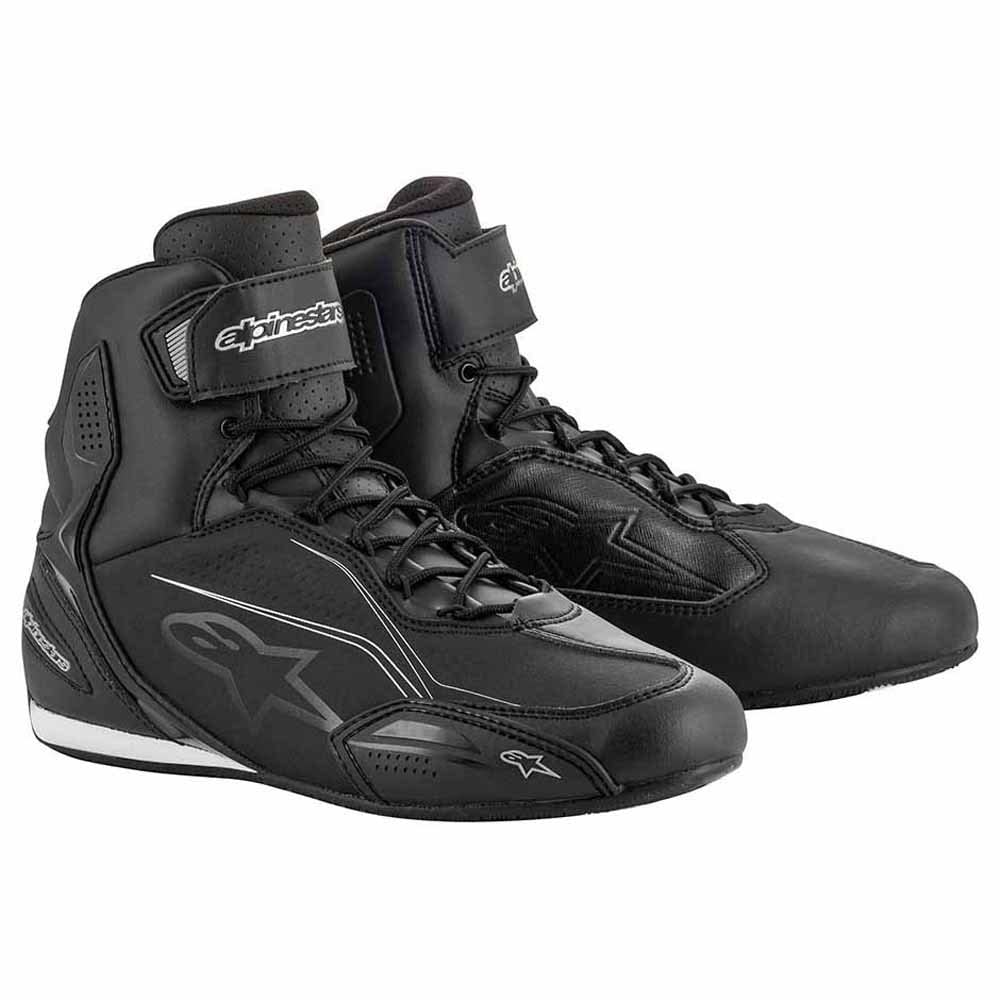 Alpinestars Unisex Biker Boots Ankle, Black Silver, 7.5 US Men