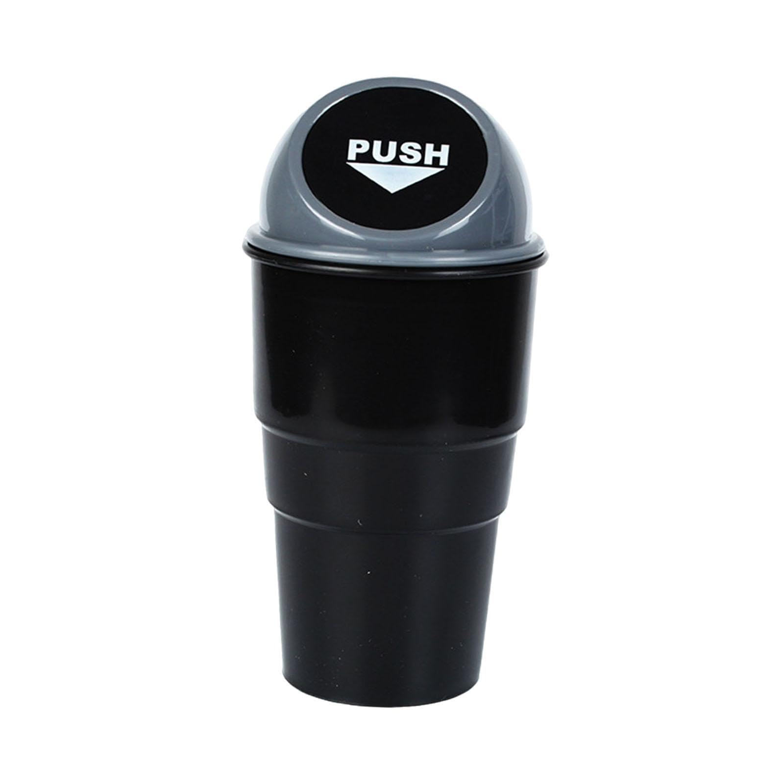 TRENDYNEST Generic Car Cup Holder Trash Can with Lid Car Garbage Can for SUV Truck Gray lid