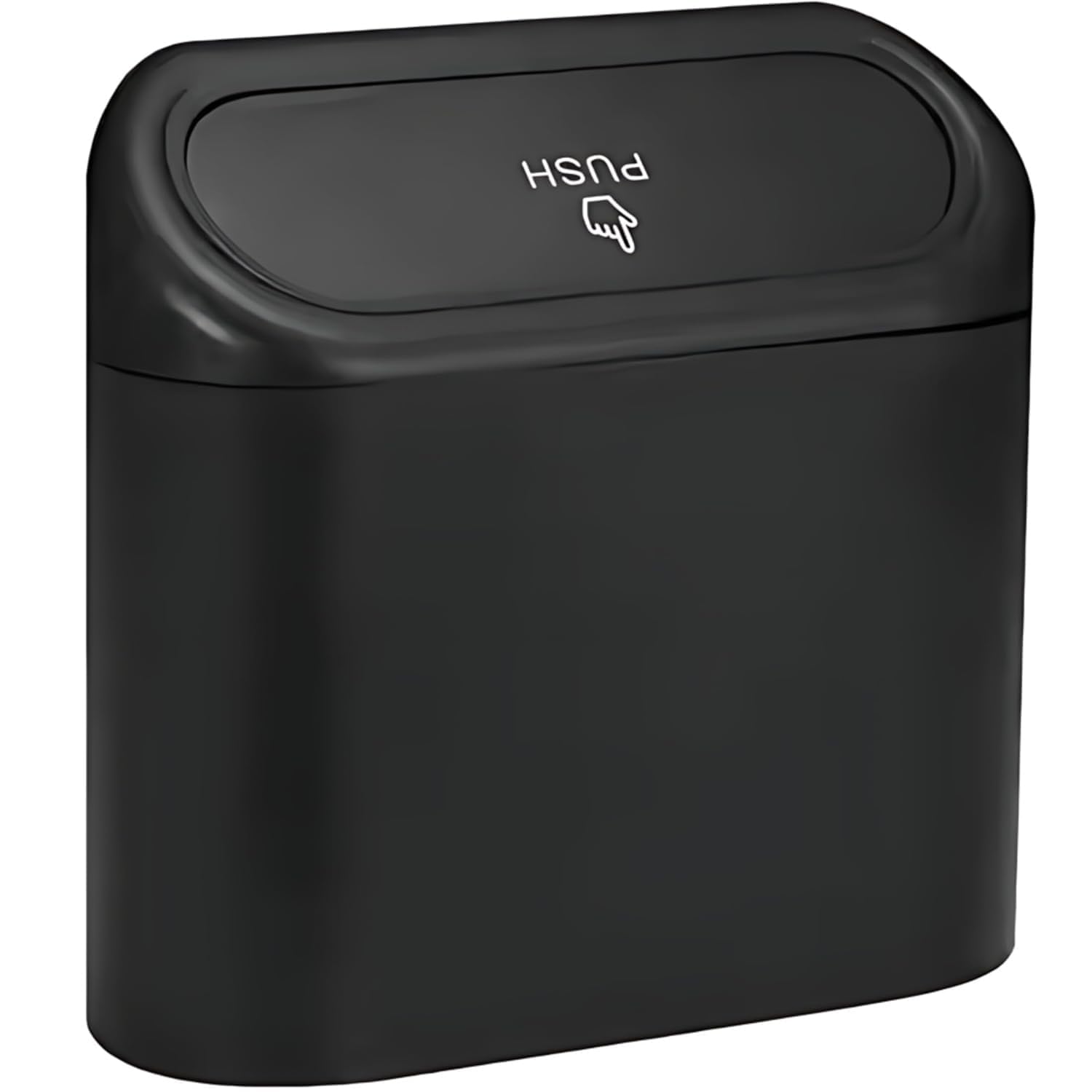 H K GADHIYA Car Trash Can with Push Lid for Vehicle Interior, Compact Waste Bin for Car Door Pocket Seat Back or Center Console