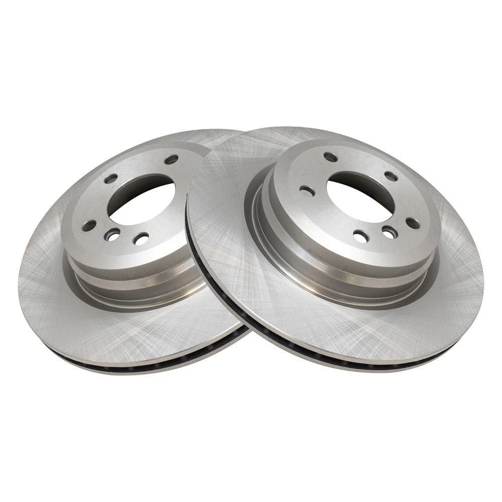 Trq Rear Brake Rotors Set Vented Compatible With 2006 Bmw 330I 330Xi 2009-2011 335D 2007-2013 335I 2009-2013 335I Xdrive 2011-20
