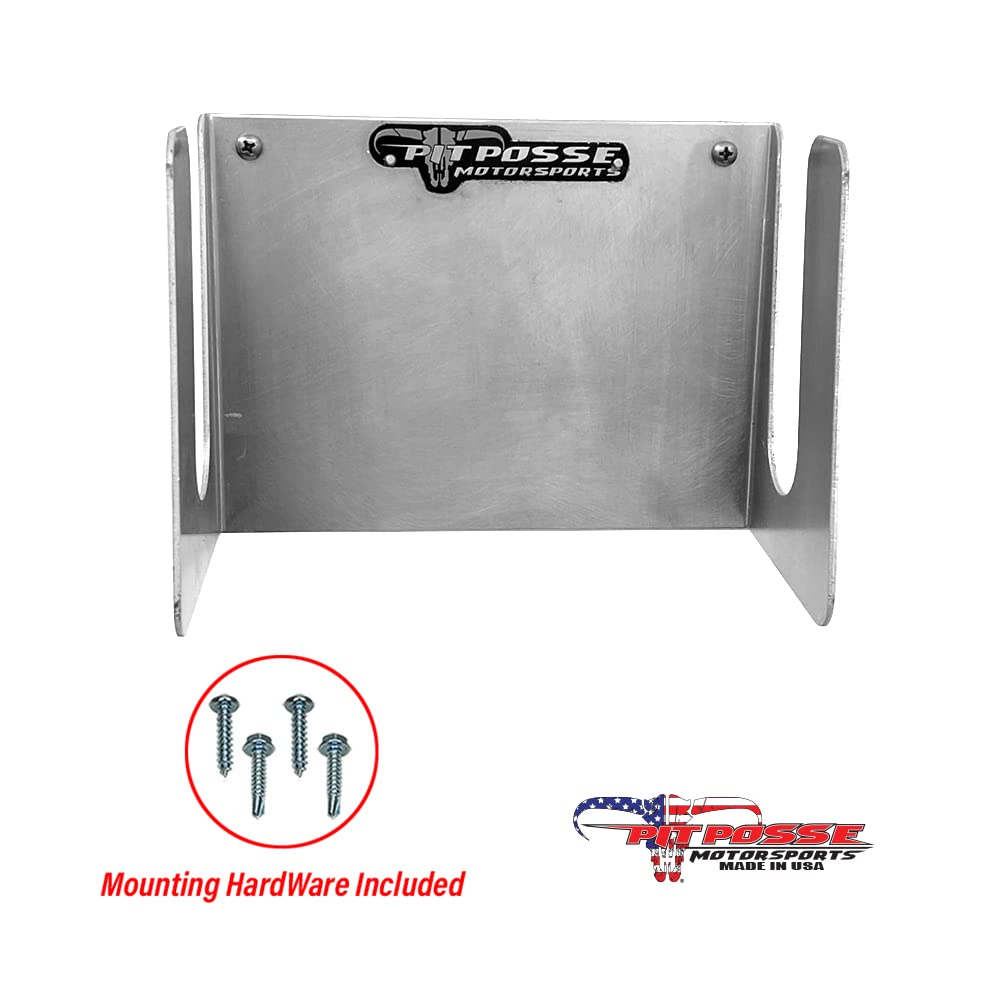 Pit Posse Motorcycle Dirt Bike Stand Hook - Aluminum Organizer for Race Trailer, Garage - Model PP3105, Silver