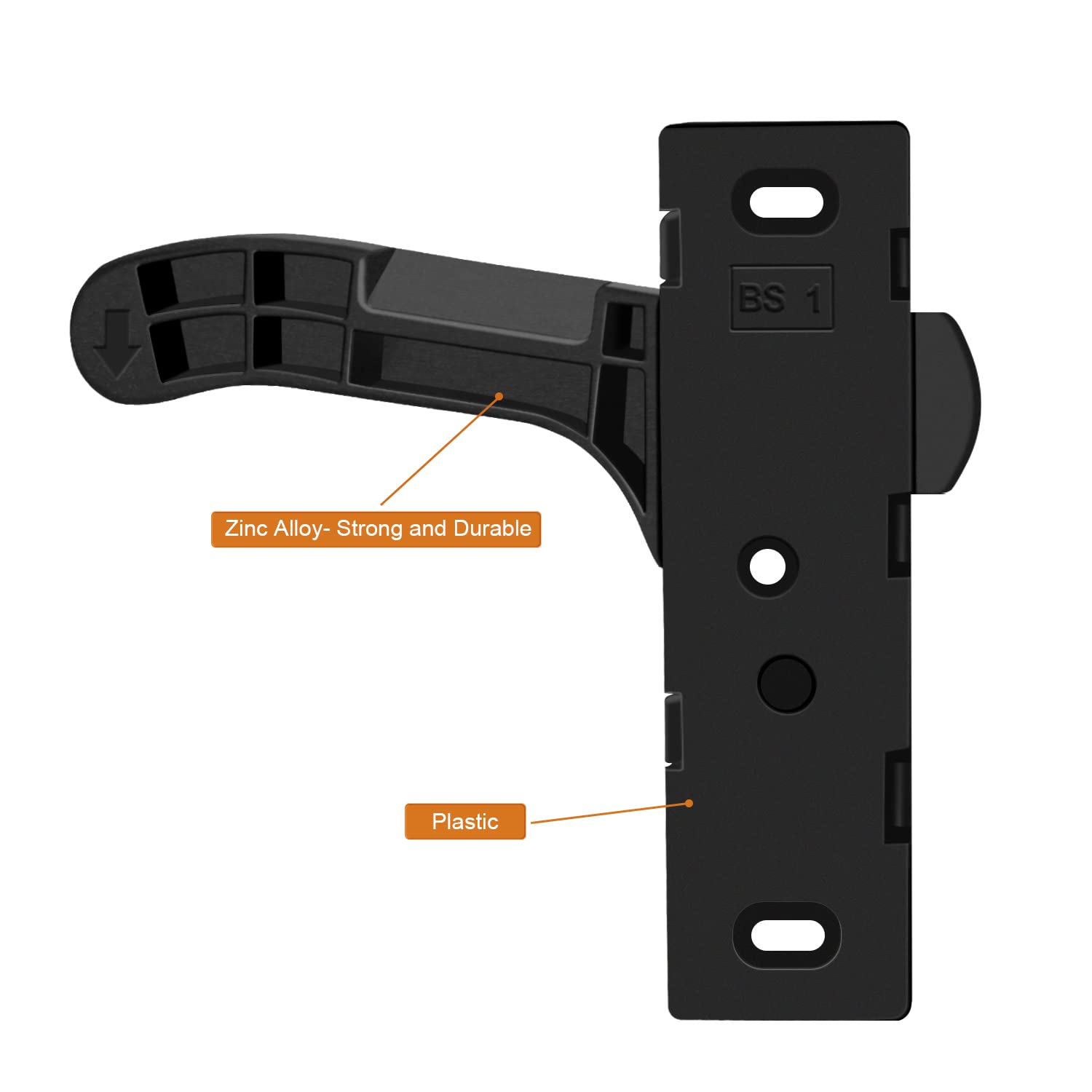 Safoner Left Metal RV Screen Door Latch Kit - Left Hand Handle for Camper, Motorhome, Travel Trailer, Model Left Hand-1