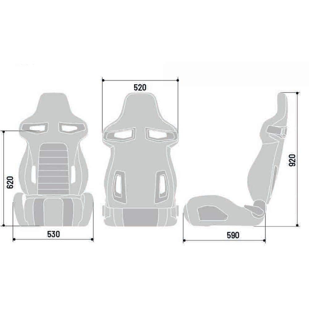Sparco Sport Seat R333 - Black - Reclinable