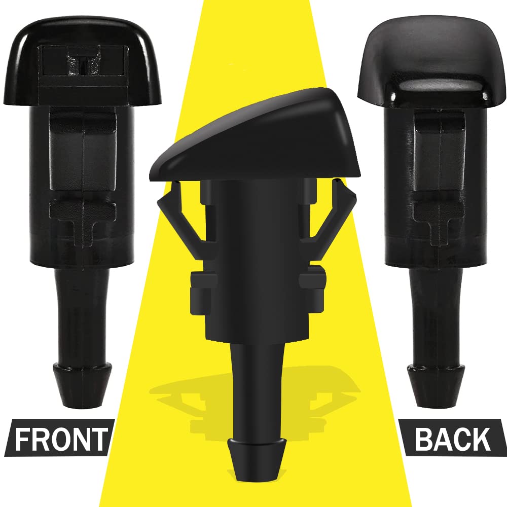 2 PCS Front Windshield Washer Nozzles, Windshield Wiper Spray Nozzle, Washer Spray Jet Kit Fit for Chrysler, Dodge, Replaces OEM