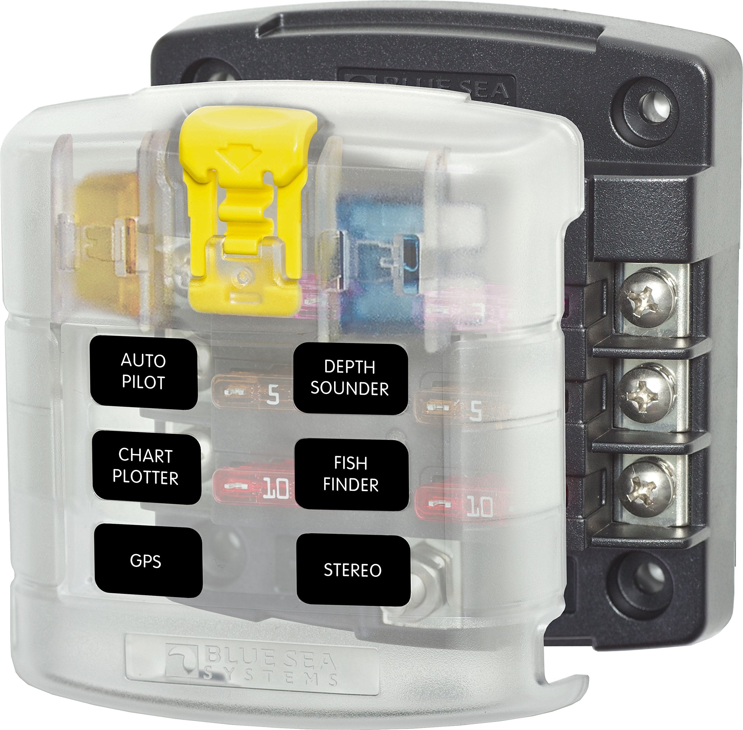Blue Sea Systems 5028 St Blade Fuse Block 6 Circuit With Cover