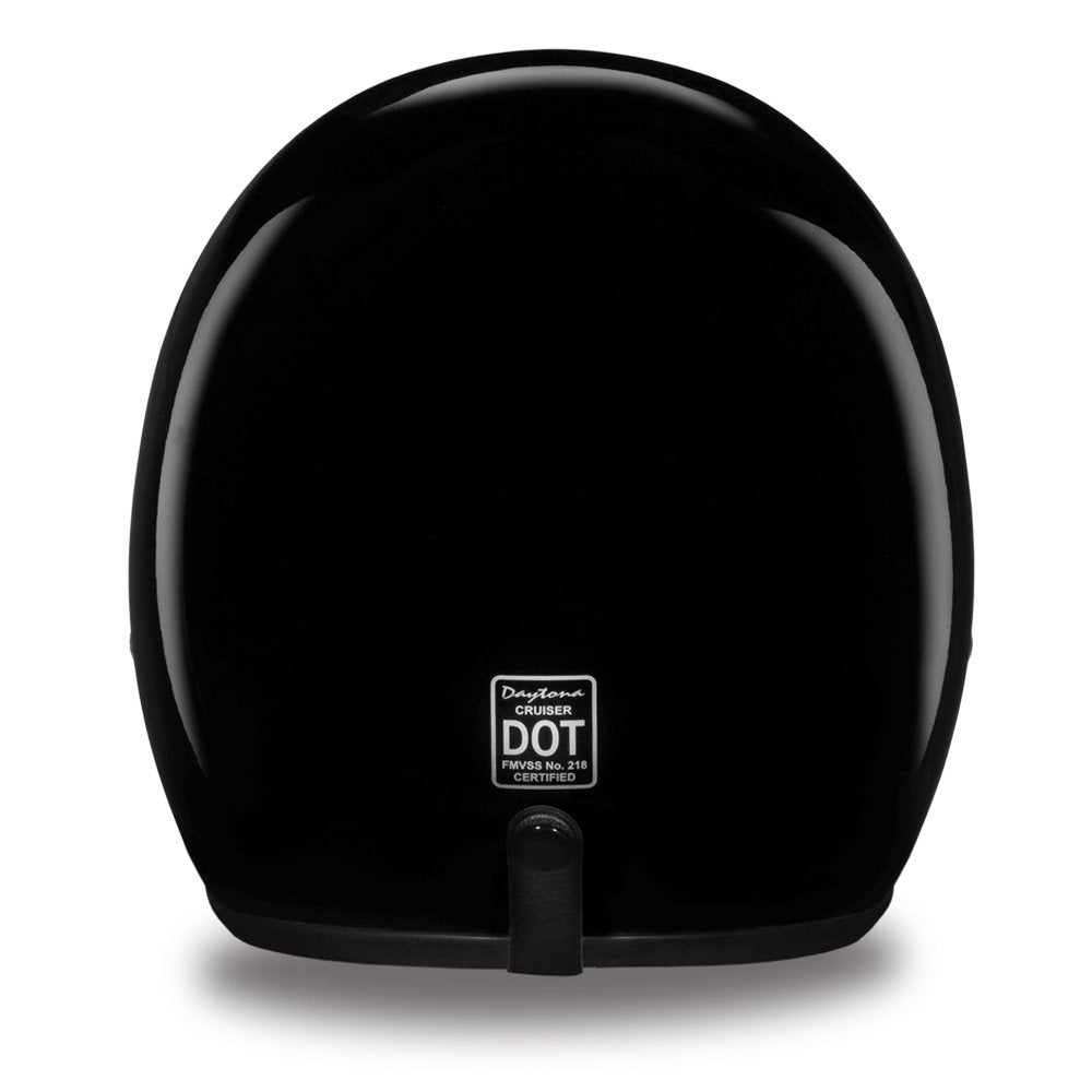 Daytona Helmets 3/4 Open Face Motorcycle Helmet - Dot Approved [Hi-Gloss Black] [2Xs]