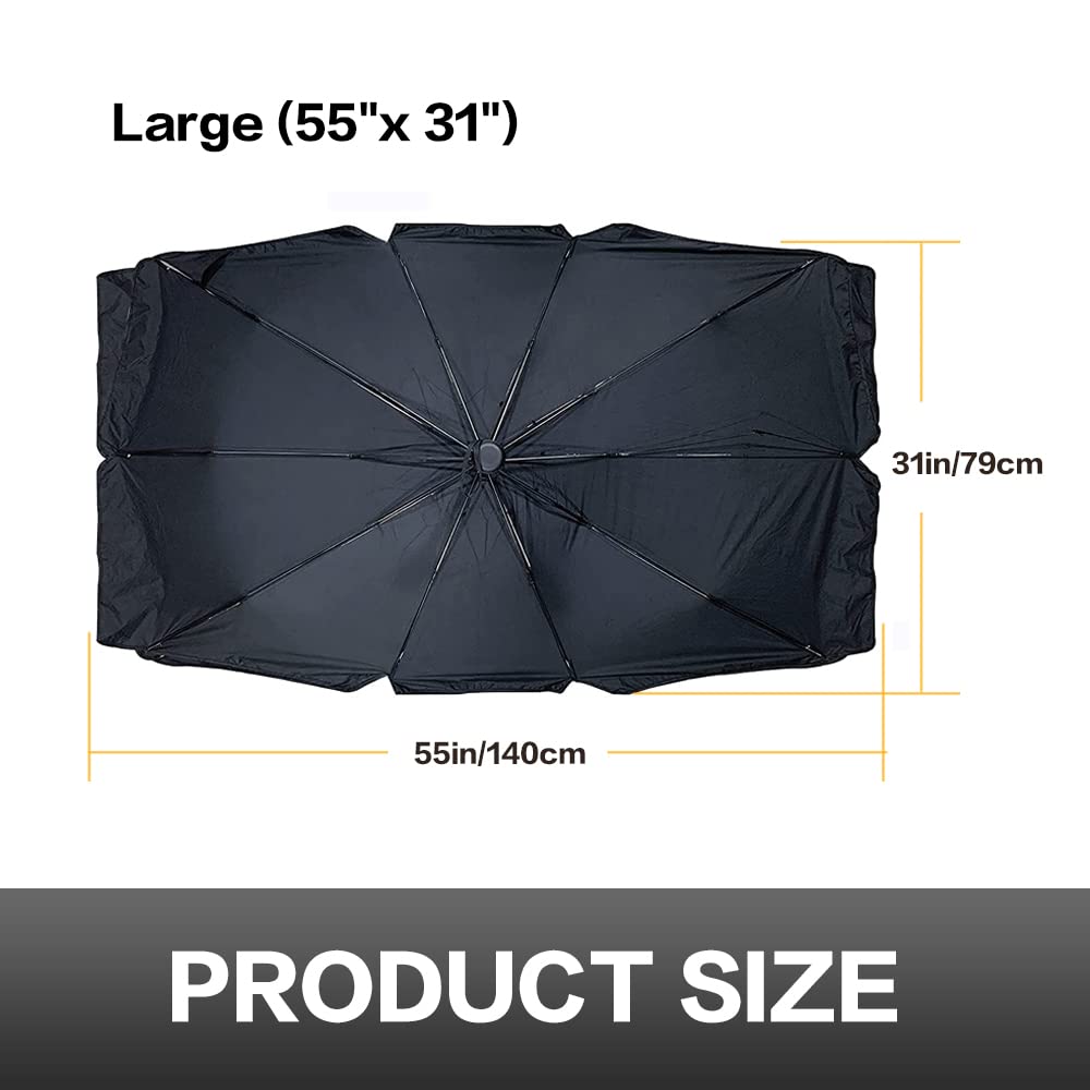 Vagurfo Car Windshield Sun Shade Umbrella,Uv Protection,Car Windshield Sun Shade Umbrella To Keep Your Vehicle Cool,Car Accessor