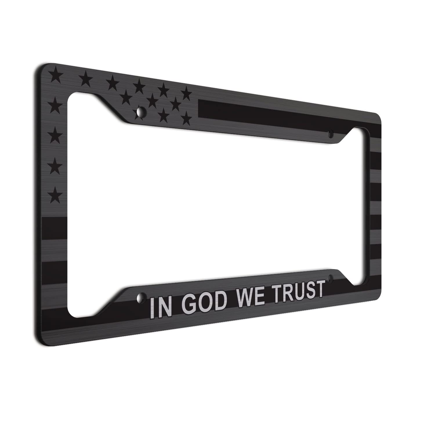 JASS GRAPHIX American Flag License Plate Frame | Black Frame | Made in the USA | Perfect for God and Country Lovers
