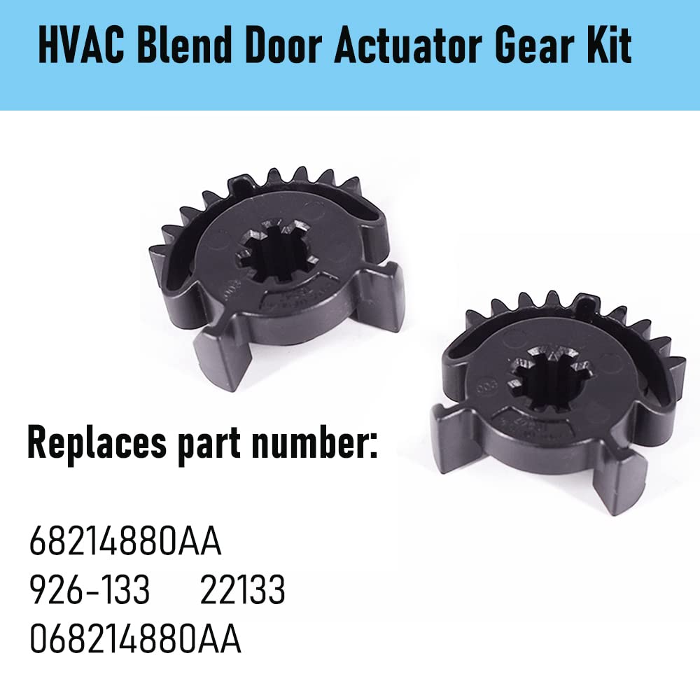 2Pcs Hvac Blend Door Actuator Gear Kit Fits For 2011-2018 Dodge Durango Jeep Grand Cherokee Replaces 68214880Aa 926-133 22133 06