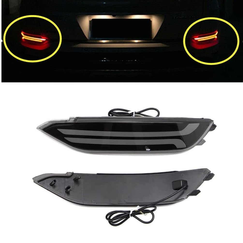 Ecahayaku Compatible With Hyundai Tucson 2015 2016 2017 Led Rear Bumper Reflectors Brake Tail Driving Light Fog Lamps Assembly W