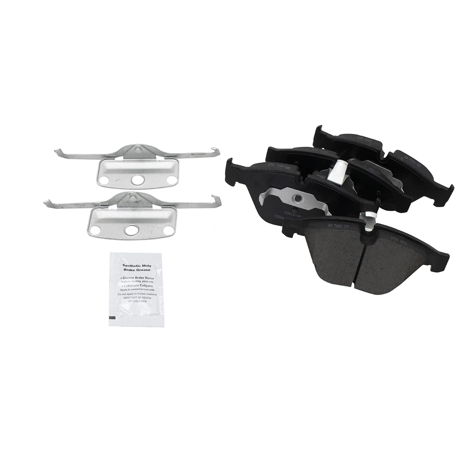 Trq Front Brake Pad & Rotor Kit Brake Pads Brake Rotor Ceramic Compatible With 2012-2013 Bmw 328I 2012 335I