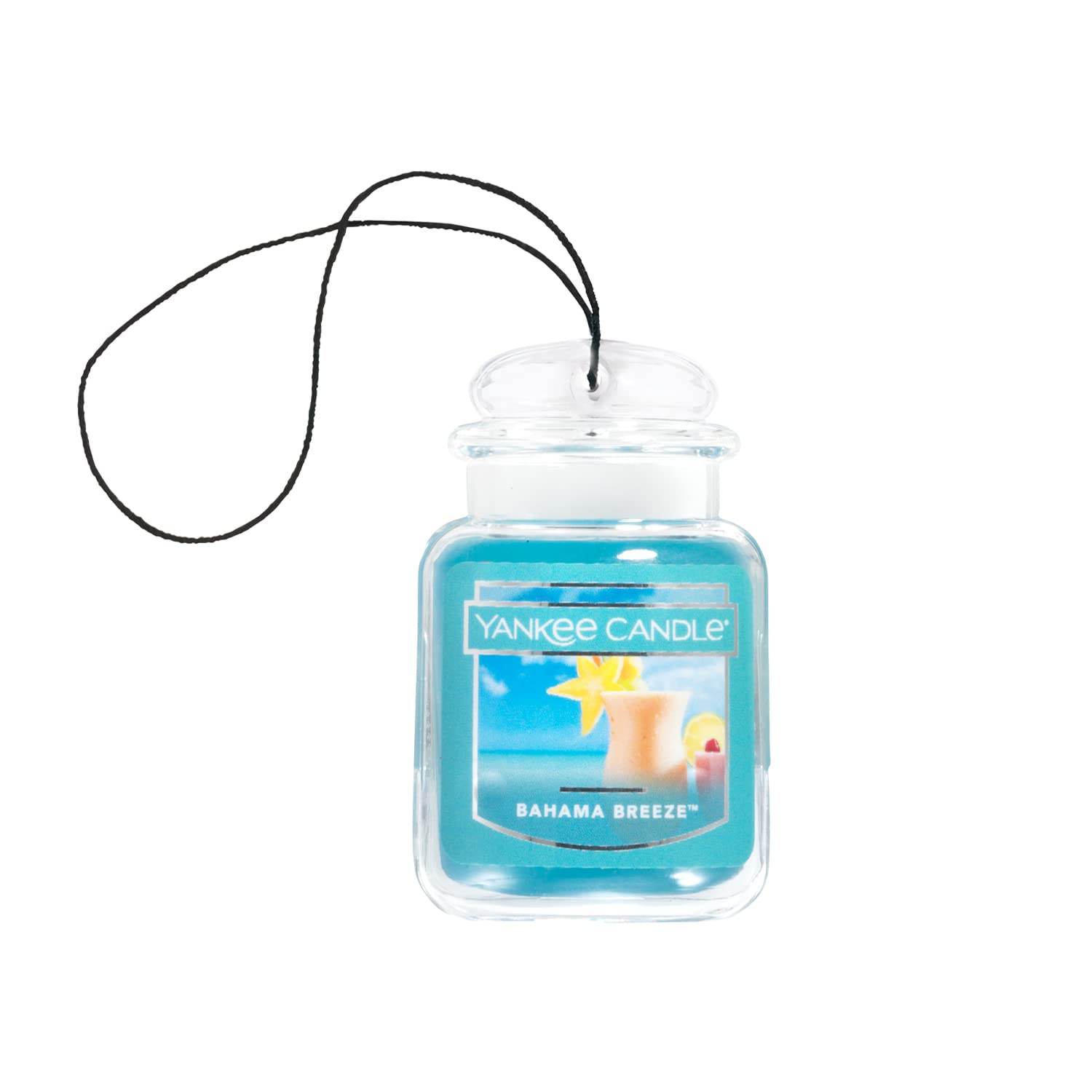 Yankee Candle Car Air Fresheners, Hanging Car Jar Ultimate Bahama Breeze Scented, Neutralizes Odors Up To 30 Days